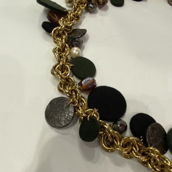 REBECCA MOSES For WILD ABOUT CASHMERE Rare Heavy Glass Necklace - Picture 3 of 12